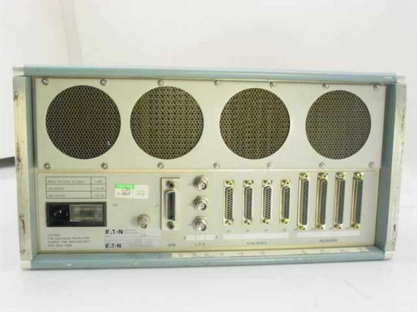 Carnel Labs CCI-7 – rear panel view showing four ventilation grilles, GPIB connector, BNC connectors, and multiple D-sub receiver interface connectors