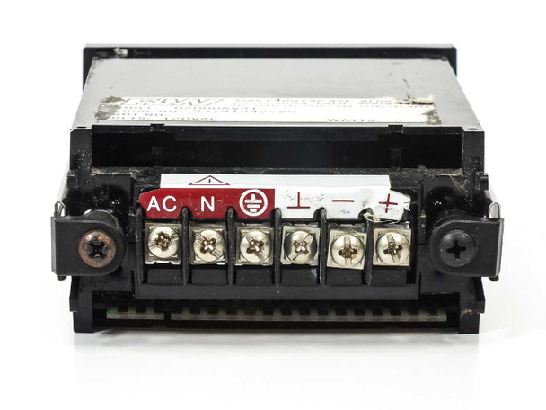 Newport Q2000AVR1 rear terminal block close-up showing AC, N, ground, minus, and plus screw terminals