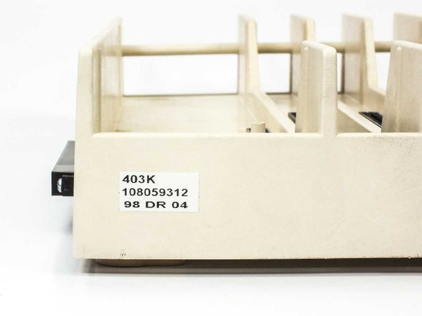 Lucent 403K expansion backplane label closeup showing model 403K, part number 108059312, date code 98 DR 04