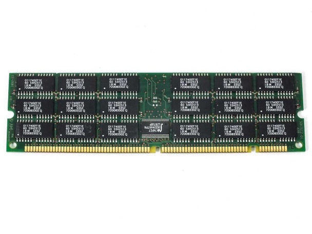 IBM 35H8751 64MB ECC DIMM memory module — reverse side showing memory chip array