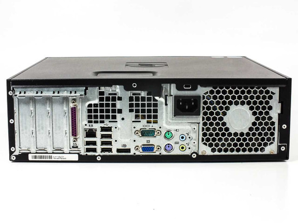 HP Compaq 6000 Pro SFF Desktop — second rear panel view showing expansion slot covers, port cluster, and power supply