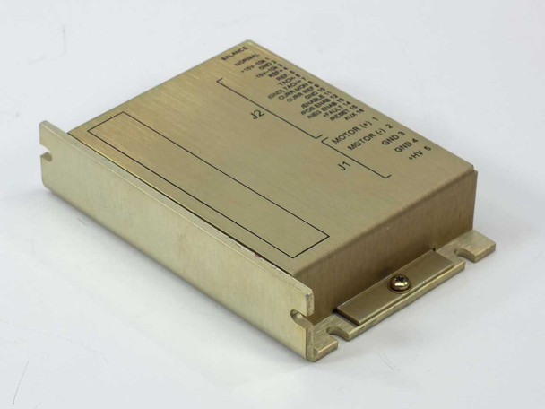 Headway Research 800-404A PWM32 Motor Module — top-right angled view showing J1 motor and J2 signal connector labels with mounting bracket detail