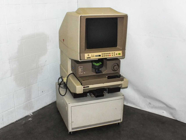 3M 7540MFB AJ Microfiche Reader Printer full front view with CRT screen, control panel, and included wheeled cabinet underneath