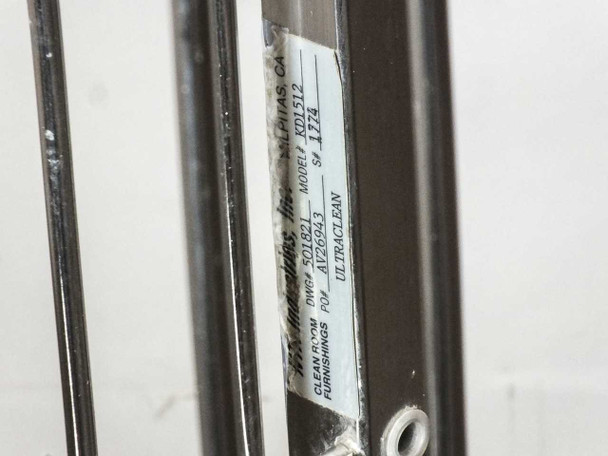 NTA Industries KD1512 UltraClean Series 1500 label close-up showing model number, serial number, and UltraClean clean room designation
