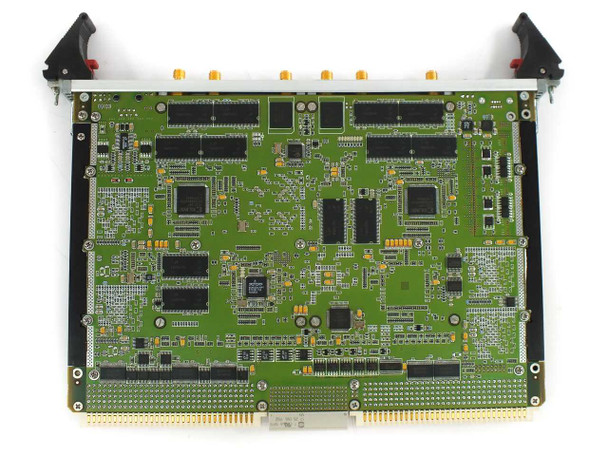 Curtiss-Wright SVME-414 — full top-down view of the component side of the main PCB showing multiple ICs, memory devices, oscillators, and passive components