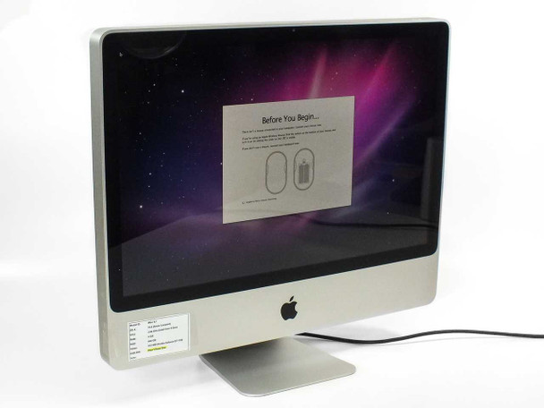 Apple A1225 24" iMac 9.1 Core 2 Duo 3.06GHz 640GB HDD - Bad Optical Drive -As Is