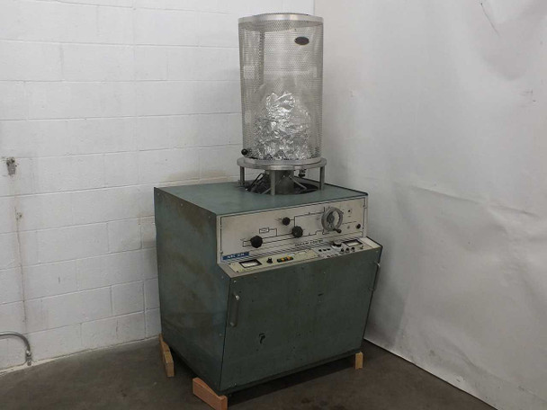 NRC 3114 Sputtering Chamber with Varian SD-700 Vacuum Pump - Cracked Jar - As Is