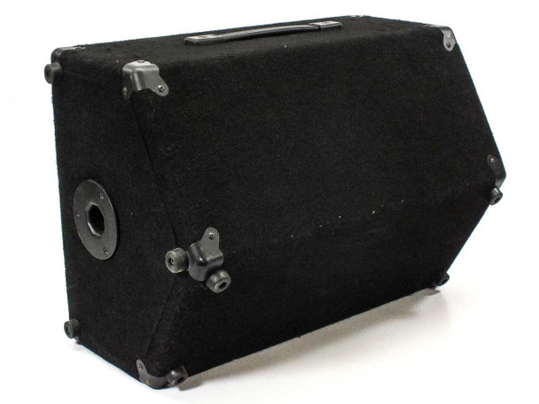 Yamaha S12Me floor monitor – single unit rear view showing internal pole socket and carry handle on top