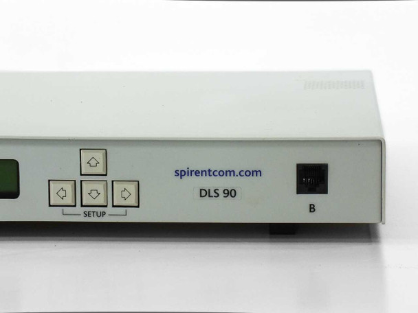 Spirent DLS 90 front panel right side showing SETUP navigation buttons and Port B connector