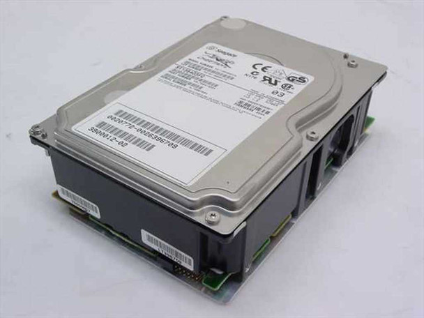 Seagate Cheetah ST136403FC 36.4GB 3.5-inch Fibre Channel hard drive — top and front-left angle showing label and mounting bracket