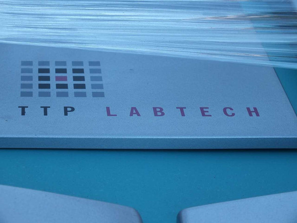TTP Labtech logo panel on comPOUND automated sample storage freezer enclosure
