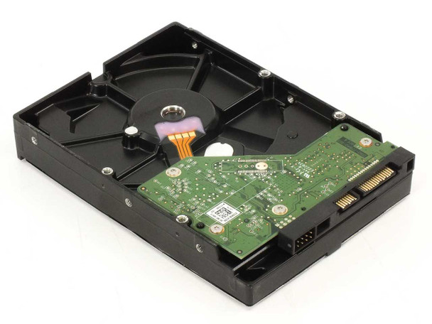 Western Digital WD5000AAKX 500GB hard drive — bottom PCB and actuator arm view