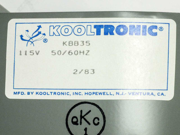 Kooltronic KBB35 115V Single Centrifugal Blower Fan 140 CFM