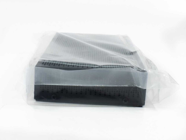 RO Associates Model 302 power supply in clear wrap, end view showing terminal block connections along the bottom edge