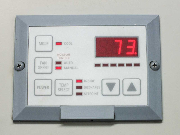 OceanAire OAC3612 digital control panel showing 73 degree setpoint, Mode, Fan Speed, Temp Select and Power buttons