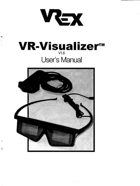 VRex VR-Visualizer V1.6 User's Manual cover page with brand logo and product name