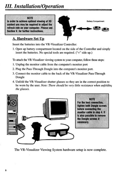Vrex VR-Visualizer RETRO 1.6 Virtual Reality 3D Glasses Stereoscopic Software