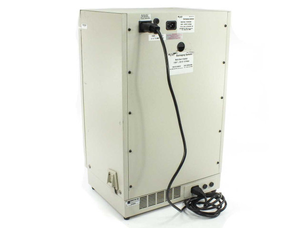 UVP MultiDoc-It 97-0108-01 rear view showing power cable, ventilation grille, and rating/specification labels