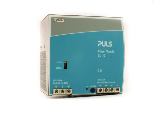 Puls SL10.101 DIN-Rail Mount Power Supply PRI: 115/230 VAC SEC: 48 VDC 5 Amp