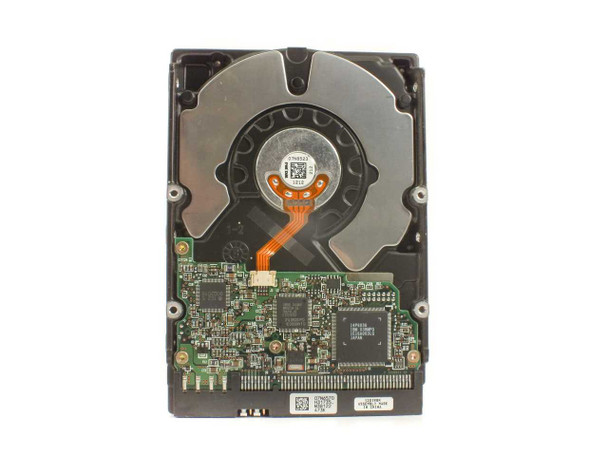 IBM Deskstar IC35L060AVER07-0 – PCB and platter underside view showing controller board and flex cable