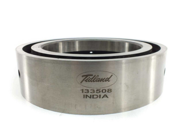 Tidland 133508 slitting ring – top-down view showing inner bore, O-ring groove, and HCHC steel body