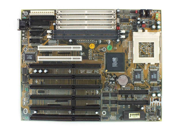 MTI R547 Socket 7 AT Pentium Motherboard 6 ISA 2 PCI Slots SiS 5582 Chipset