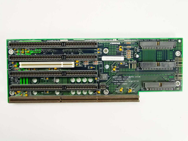 Compaq 172622-001 ISA/CMB/PCI backplane board – top component side showing ISA and PCI expansion slots