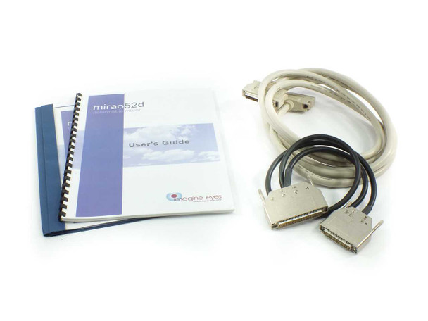 Imagine Eyes Mirao 52-d User's Guide spiral-bound manual and two interface cables included with the deformable mirror kit