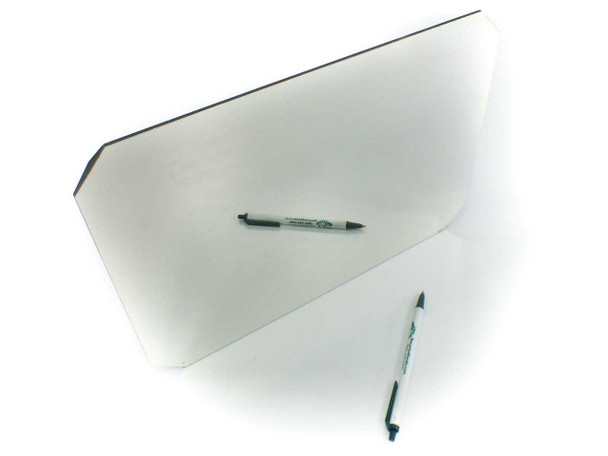 JA Noll NMC-6 flat mirror removed from mount, shown face-up with two markers for scale against white background