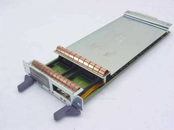 Sun 501-2951 StorEdge Enterprise Network Array Interface Board – front angled view showing copper heat spreader and purple ejector handles