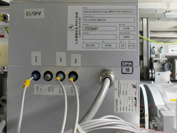 Lambda Physik NovaLine K2020B Wavelength Calibration Module – part number 27079427, component NL-LITHO 248-0.6, manufactured 2000, 180-253V 30VA