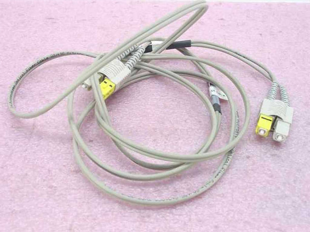 Sun 537-1004-01 2m SC duplex 50/125 multimode fiber optic cable — full cable length view showing both SC duplex connectors