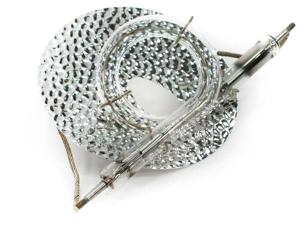 Berger PSS10 flash lamp assembly — coiled xenon flash lamp with reflector dish and trigger wire