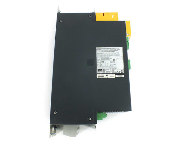 Parker AC890 890CS-532320B0-B00-U – right-side flat view showing full rating plate label with model, input/output specs, and certifications