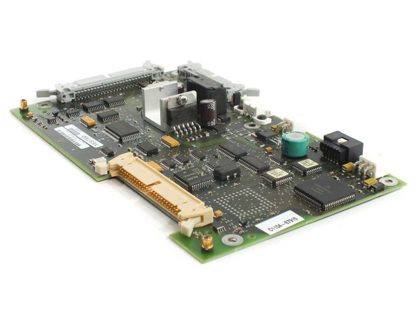 HP C1107-66500 Rev B Controller PCA Board – angled top view showing component side with SCSI connectors and ICs