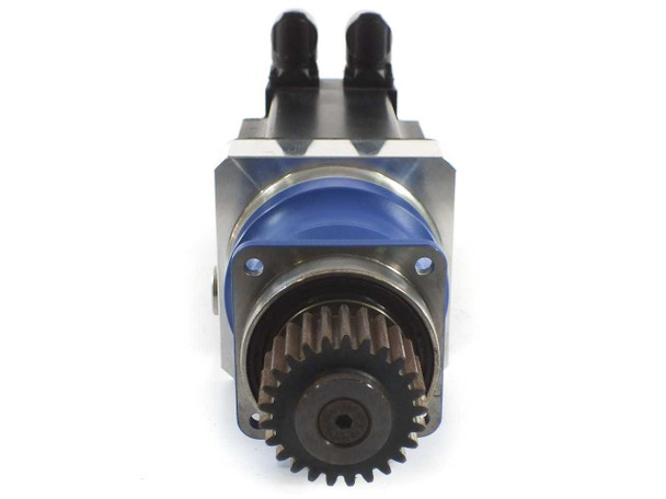 Allen-Bradley MPL-B330P-MJ72AA with Wittenstein Alpha gearbox — front face view showing pinion gear output and mounting flange