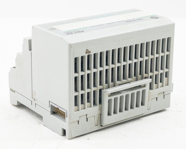 Allen-Bradley 1794-OB16P FLEX I/O module — right side view showing ventilation slots and backplane ribbon connector