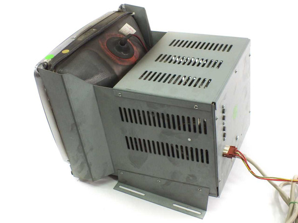 Lucius & Baer CC15V-NET CRT monitor rear and right-side view showing ventilation slots and metal chassis