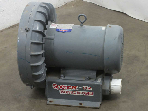 Spencer VB030B-011 Vortex Blower 3.4HP 220/460 VAC 3-Ph 3450RPM Model VBA93010