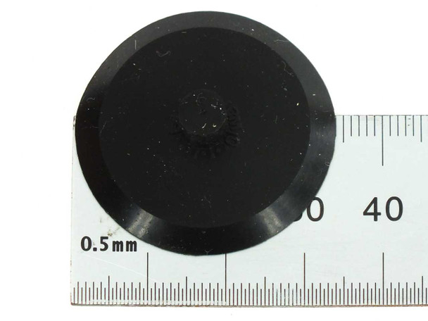 3M Easi-Air 7283 exhalation valve close-up rear showing serrated central retention stem detail