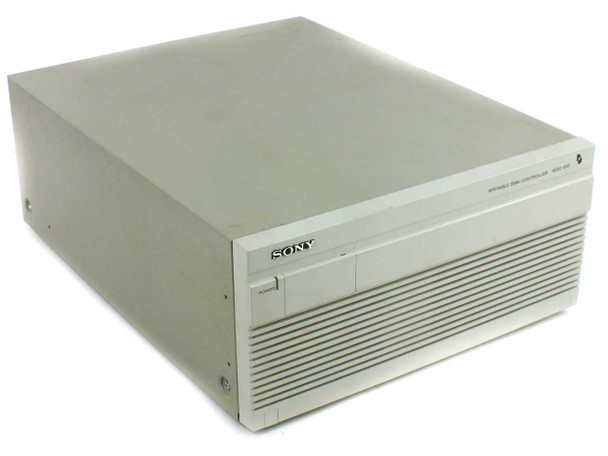 Sony WDC-610 Writable Disk Controller — front left three-quarter view showing beige enclosure and Sony logo