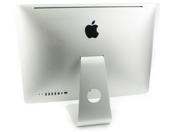 Apple iMac MC508LL/A A1311 21.5-inch Mid-2010 – rear view showing aluminum enclosure, stand, and port array