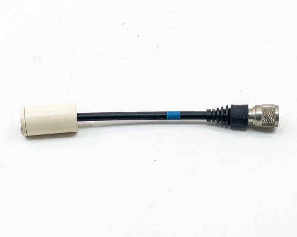 Full view of IBM 7362211 cable showing 6-pin circular metal connector end with knurled coupling nut