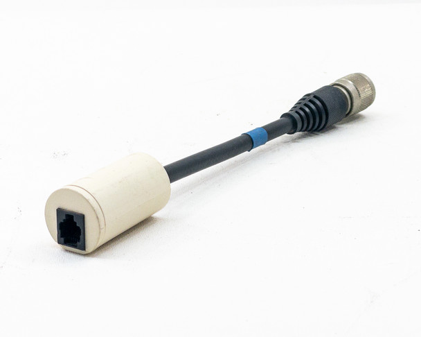 IBM 7362211 Startek RDL Twinaxial cable full view showing 6-pin connector end and RJ45 female housing