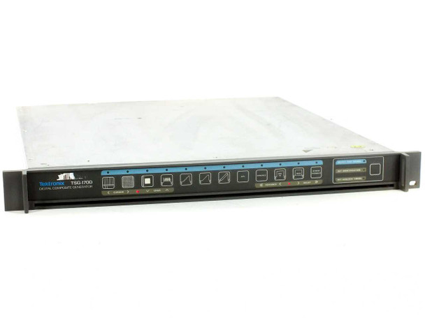 Tektronix TSG-170D Digital Composite Generator — front panel view showing 1U rackmount chassis, model label, and front-panel controls and indicators