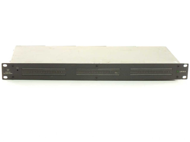 Wohler Technologies LM106-6 analog 6-channel level meter — front panel view showing three 106-segment bargraph displays, 1RU rackmount form factor
