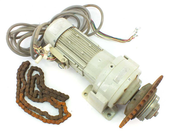 Sumitomo CNHMO5 ALTAX Hoist Gearbox with Induction Motor, Sprocket, and Chain
