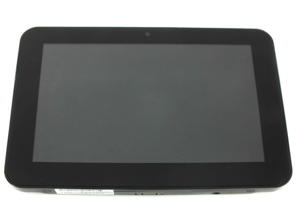 Control4 C4-TSMC7-EN-BL 7-inch portable touch screen – front view with screen off showing edge-to-edge capacitive glass and front camera