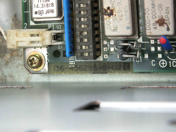 NEC PowerMate 286 Plus system board close-up showing board part number 136-456295-B-02 and IC components