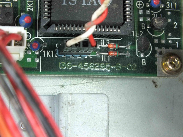 NEC PowerMate 286 Plus system board detail showing board part number 136-456295-B-02, diodes, and passive components